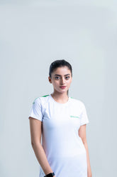 Ladies Camo Tee-White